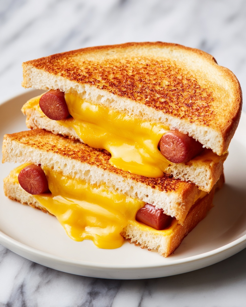 Air Fryer Grilled Cheese Hot Dogs Recipe - Recipe Image