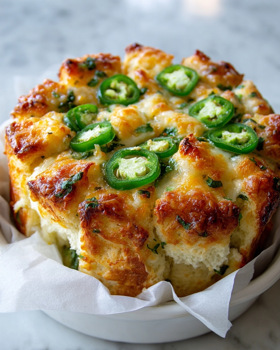 Cheddar Jalapeño Pull Apart Bread Recipe - Recipe Image