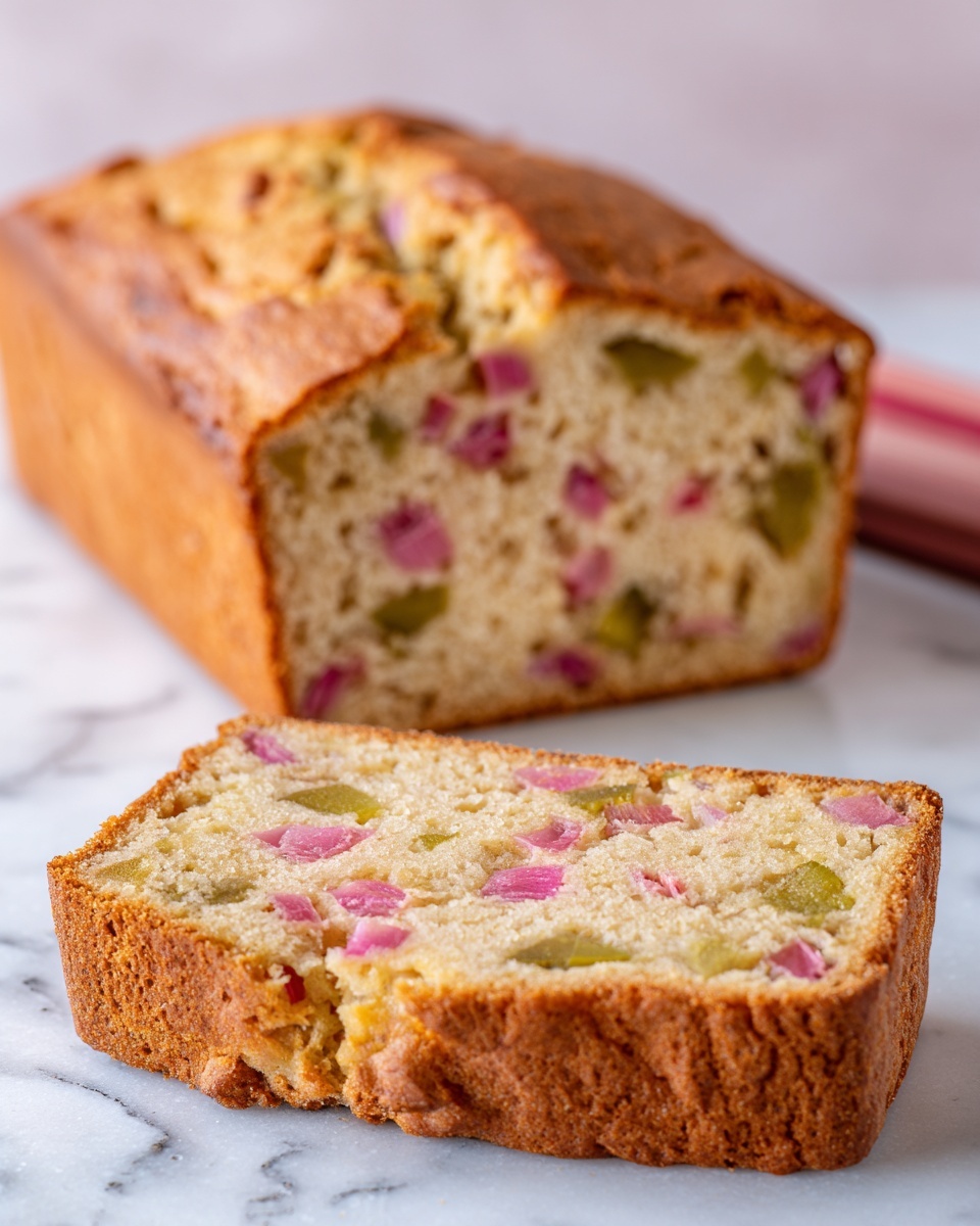 Rhubarb Bread with Orange Zest and Cinnamon Sugar Recipe - Recipe Image