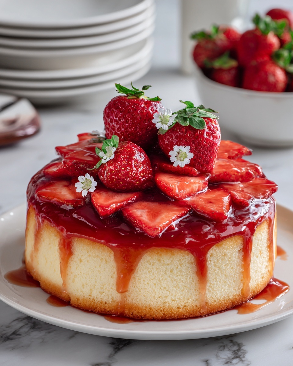 Strawberry Upside Down Cake Recipe - Recipe Image