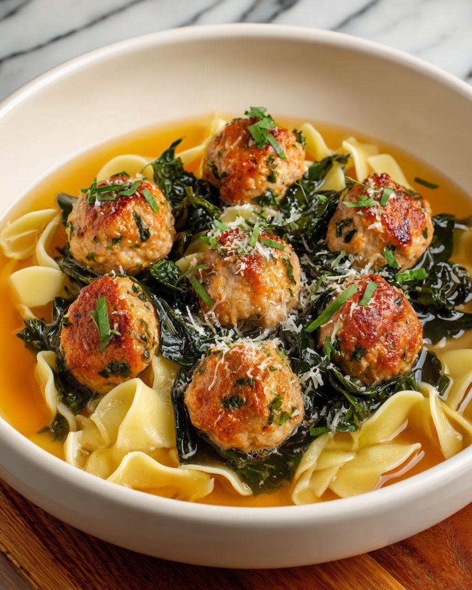 Baked Sage Chicken Meatballs with Parmesan Orzo Recipe - Recipe Image