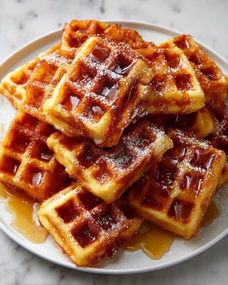 Cornbread Waffle Bites with Honey Butter Syrup Recipe