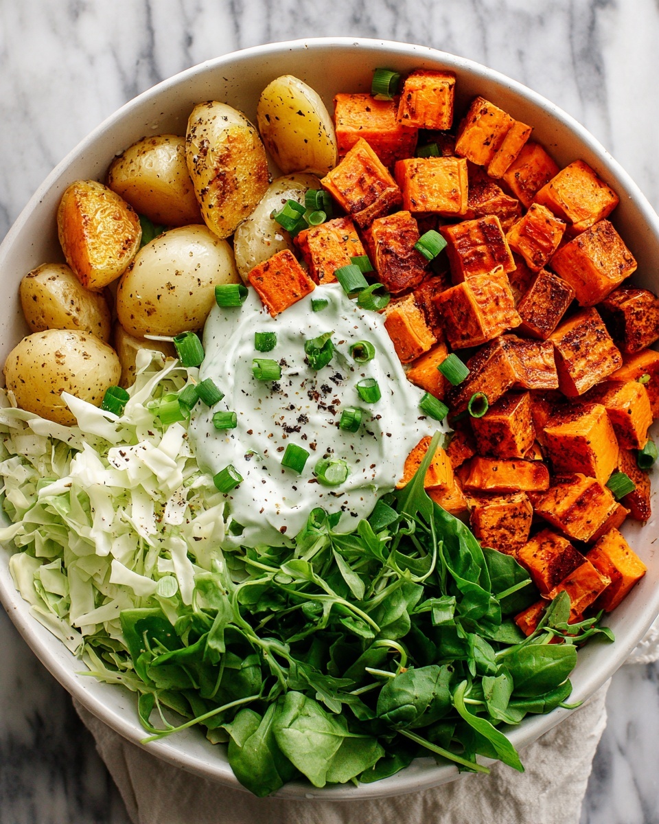 Buffalo Chicken and Brussels Sprouts Bowl with Crispy Potatoes Recipe - Recipe Image