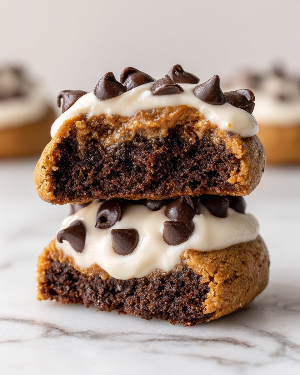 Cheesecake Stuffed Chocolate Chip Cookies Recipe - Recipe Image