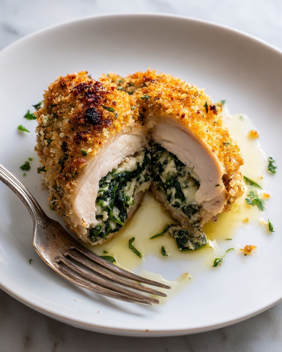 Spinach Stuffed Chicken Breasts with Melted Parmesan and Mozzarella Recipe - Recipe Image
