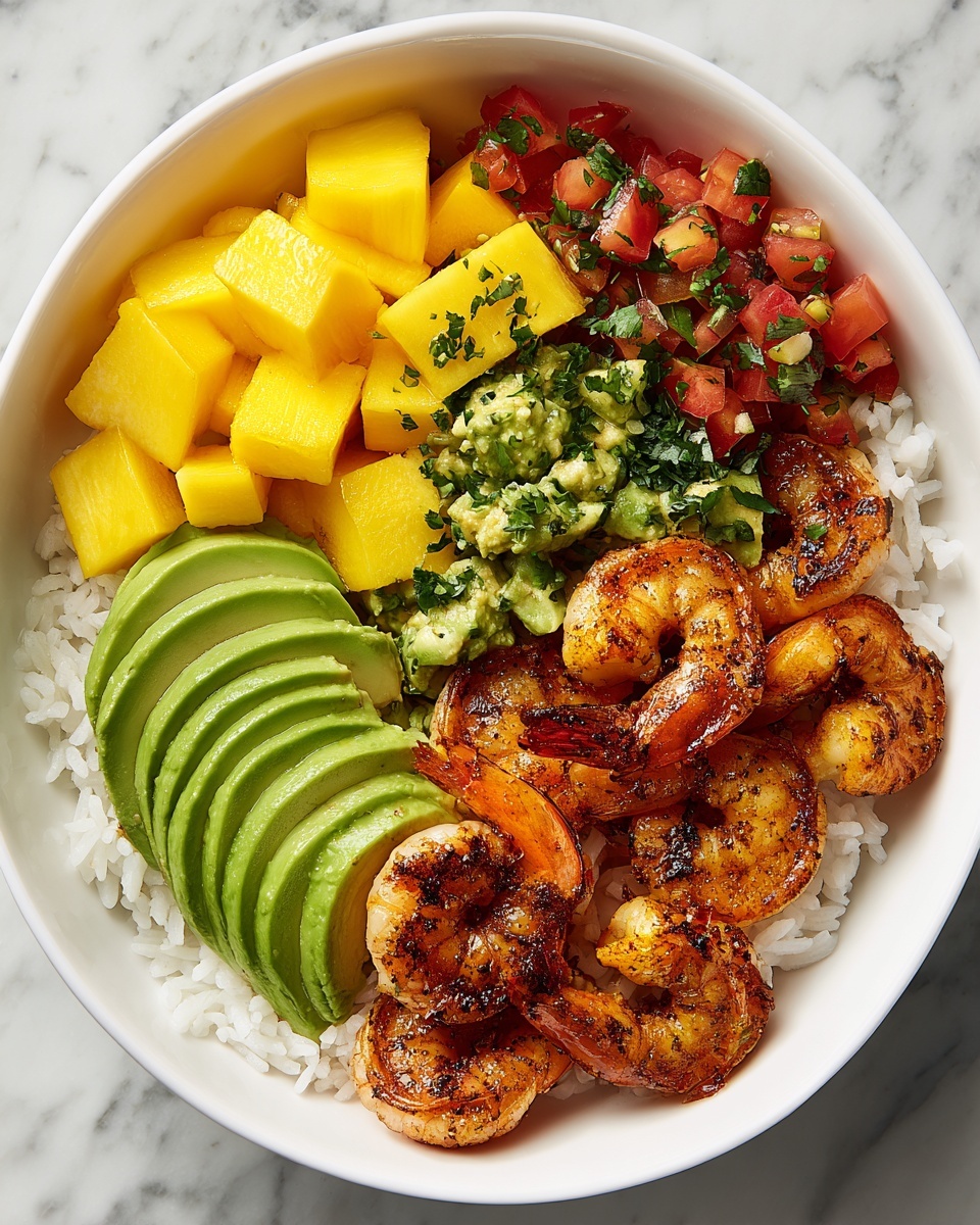 Shrimp and Avocado Bowls with Mango Salsa Recipe - Recipe Image