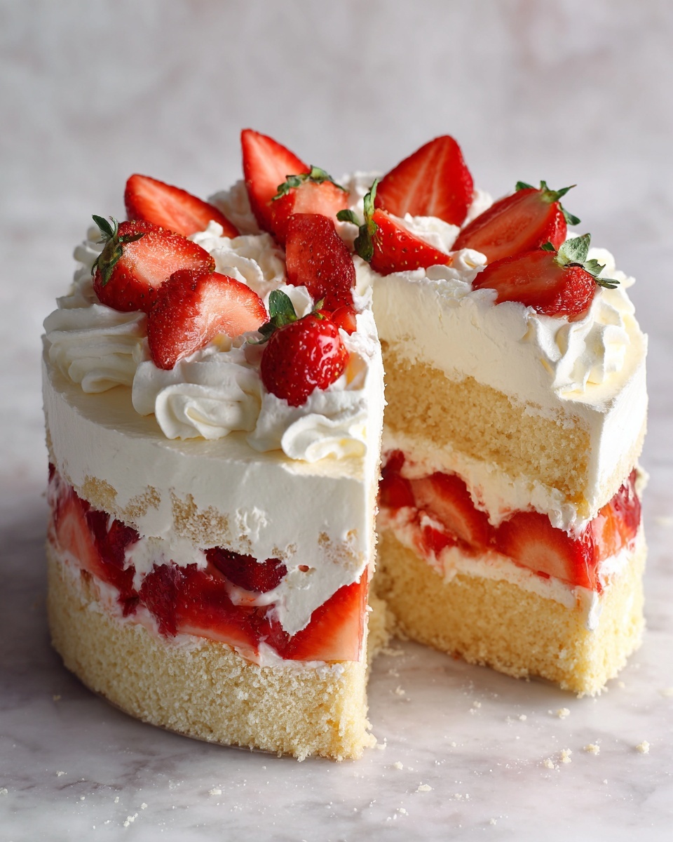 Strawberry Shortcake with Fresh Strawberries and Vanilla Bean Whipped Cream Recipe - Recipe Image
