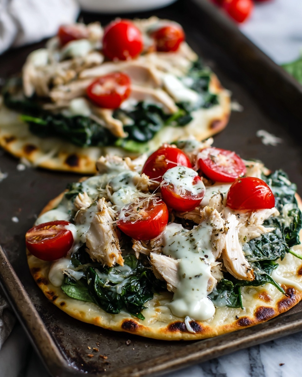 Tzatziki Chicken & Veggie Naan Pizza Recipe - Recipe Image