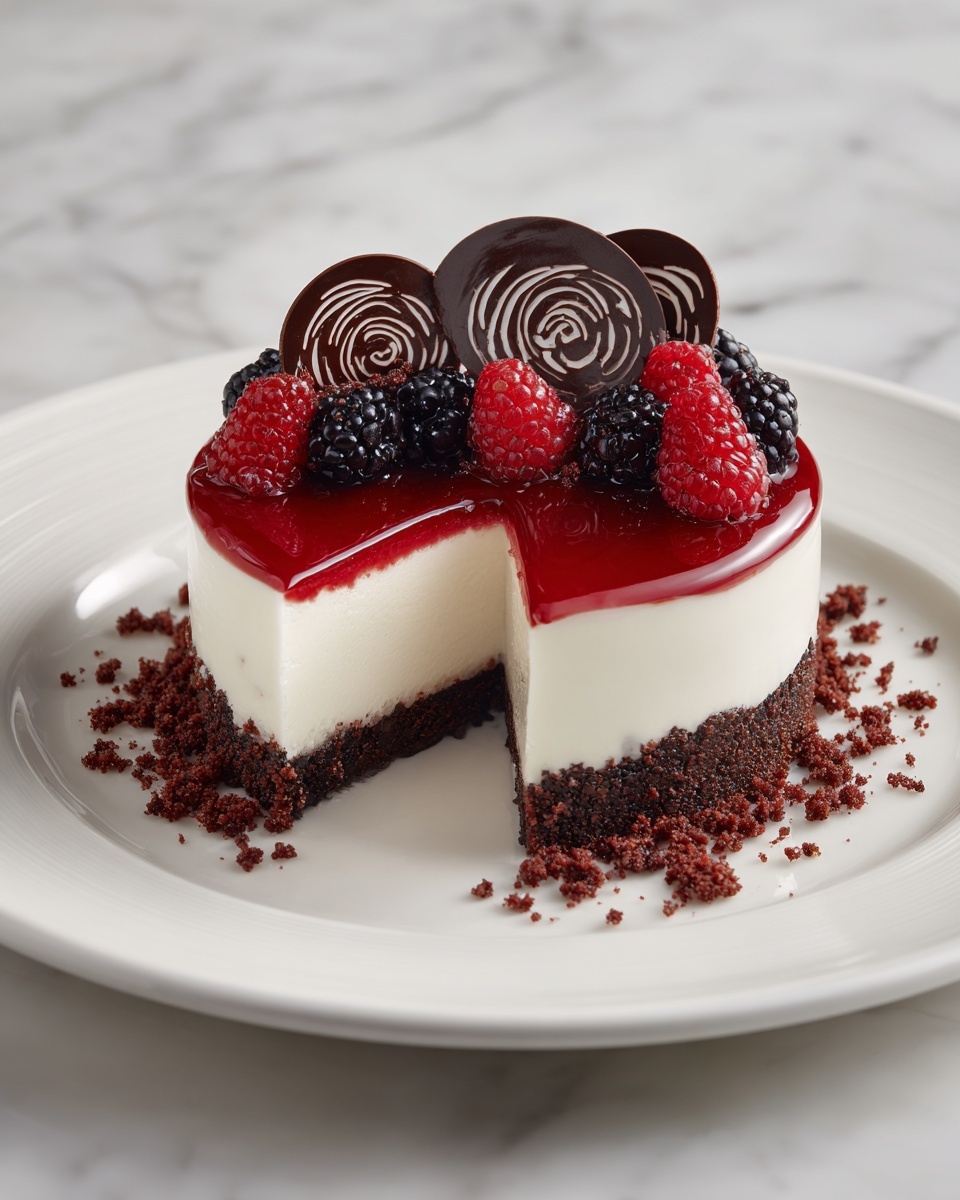 Cheesecake with Red Velvet Cookie Dough Recipe - Recipe Image