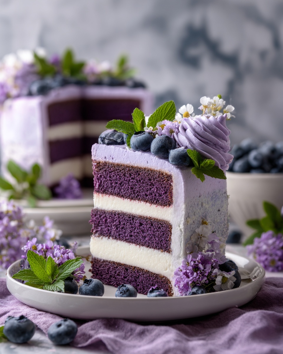 Purple Velvet Cake with Cream Cheese Frosting Recipe - Recipe Image
