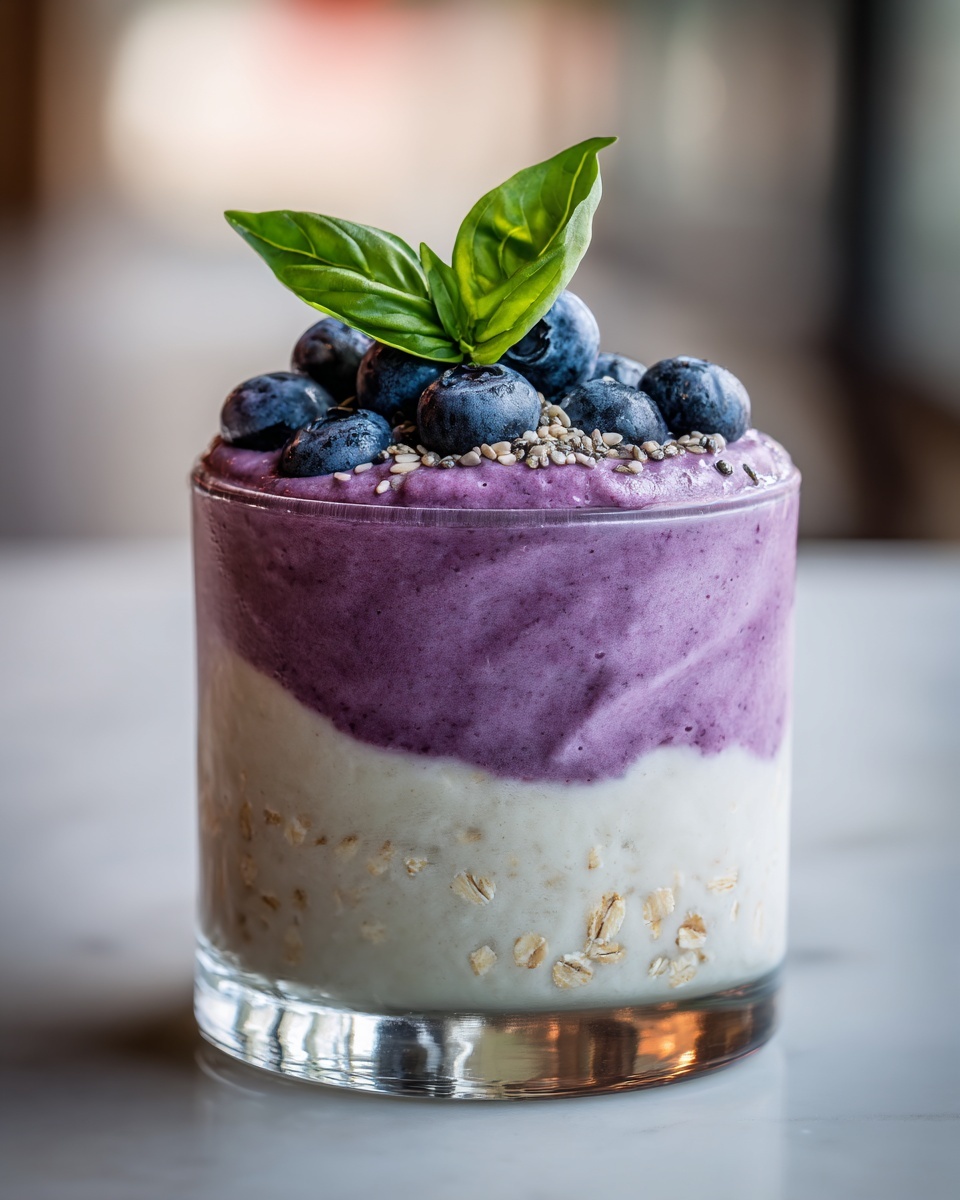 Blueberry Cheesecake Overnight Oats Recipe - Recipe Image