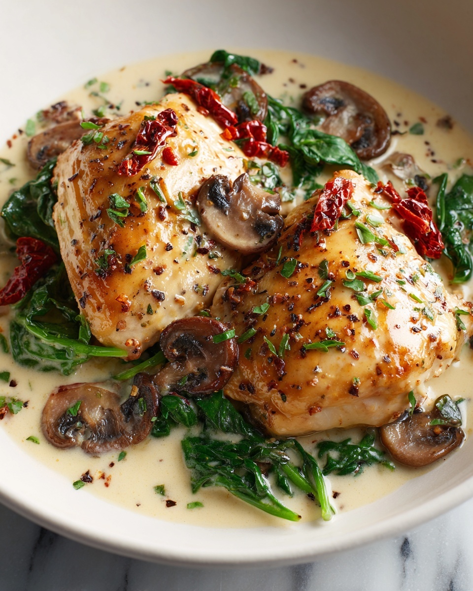 Tuscan Chicken with Sun-Dried Tomatoes and Spinach Recipe - Recipe Image