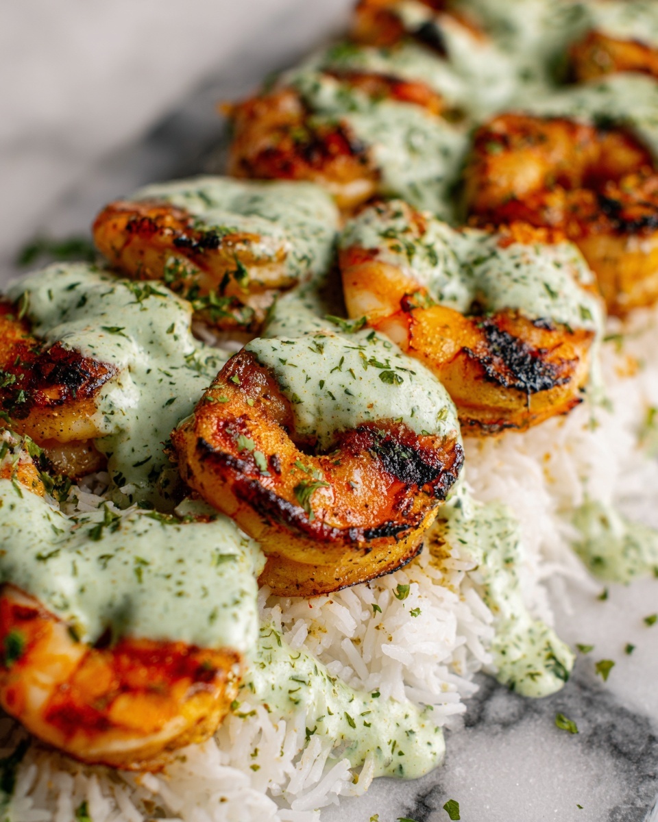 Zesty Shrimp & Avocado Rice Bowls with Cilantro Lime Sauce Recipe - Recipe Image