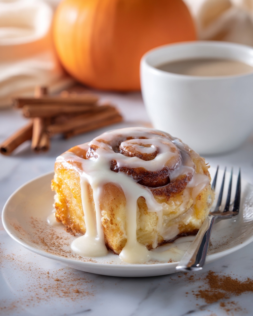 Pumpkin Cinnamon Rolls with Cream Cheese Frosting Recipe - Recipe Image