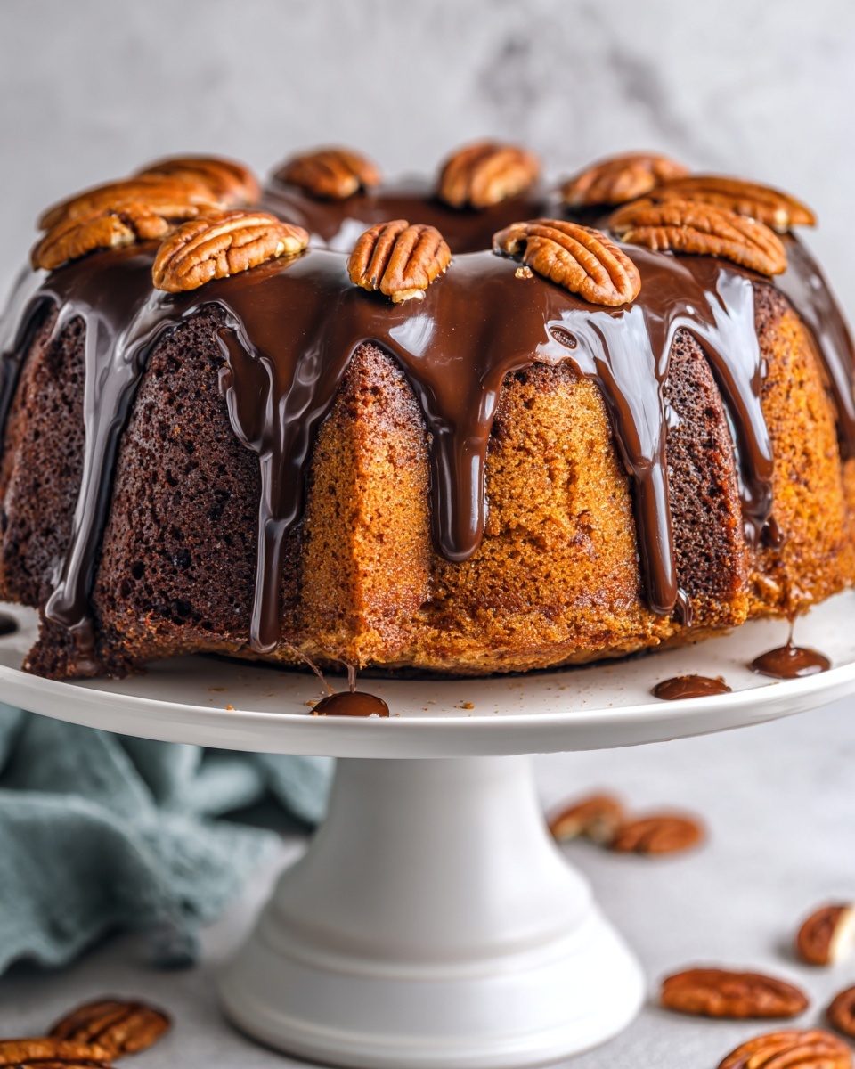 Decadent German Chocolate Pecan Pound Cake Recipe - Recipe Image