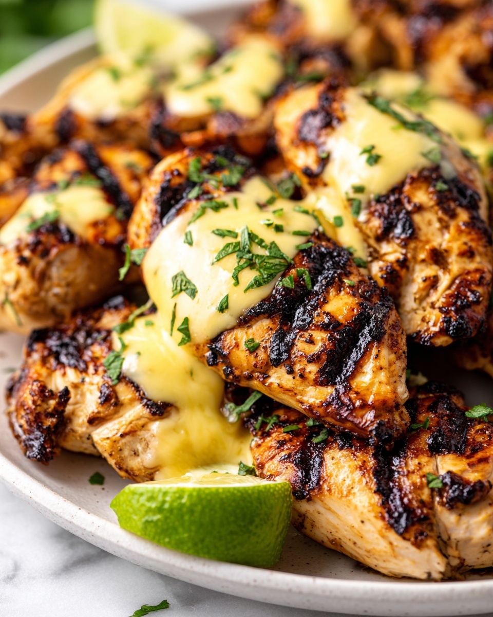 Grilled Salsa Verde Chicken with Pepper Jack Recipe - Recipe Image