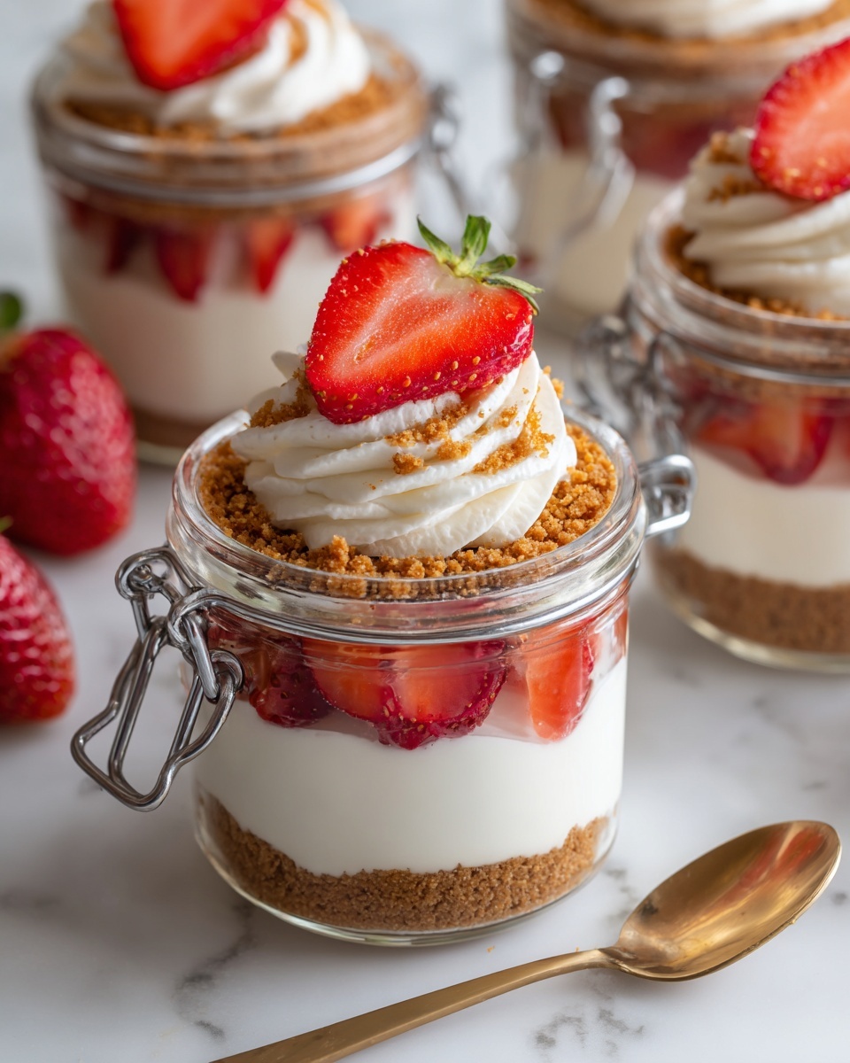 Strawberry Cheesecake in a Jar Recipe - Recipe Image