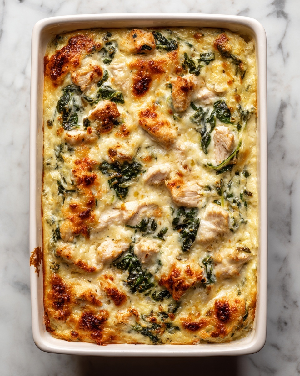 Creamy Chicken and Spinach Casserole Recipe - Recipe Image