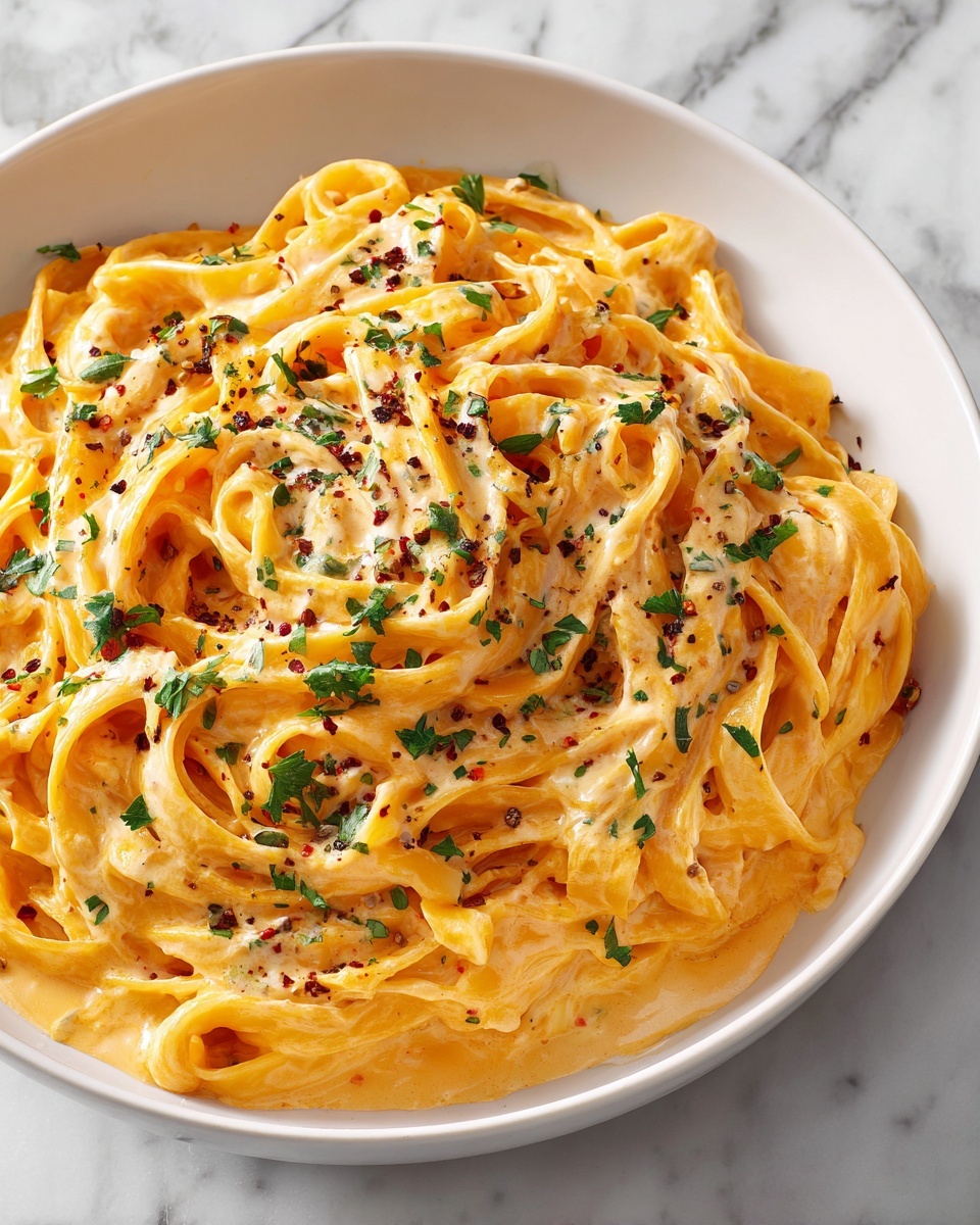 Creamy Red Pepper Alfredo Sauce Recipe - Recipe Image