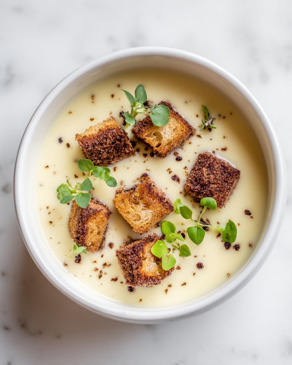 Creamy Roasted Garlic Potato Soup Recipe - Recipe Image