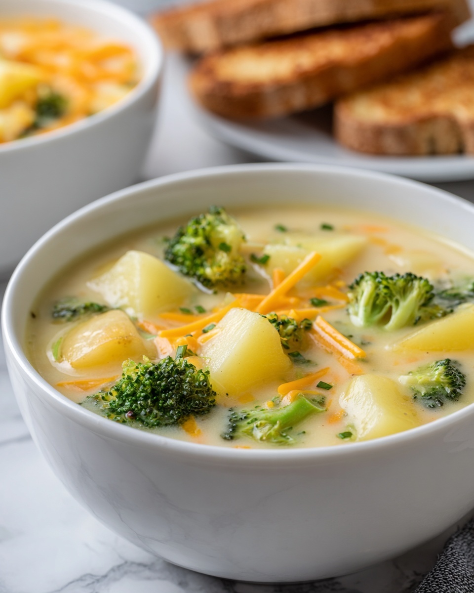 Crockpot Potato Broccoli Cheddar Soup Recipe - Recipe Image