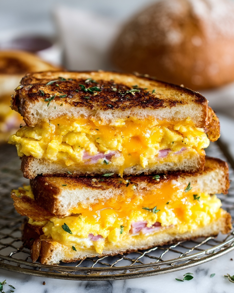 Spicy Cheddar & Cream Cheese Egg Sandwich Recipe - Recipe Image