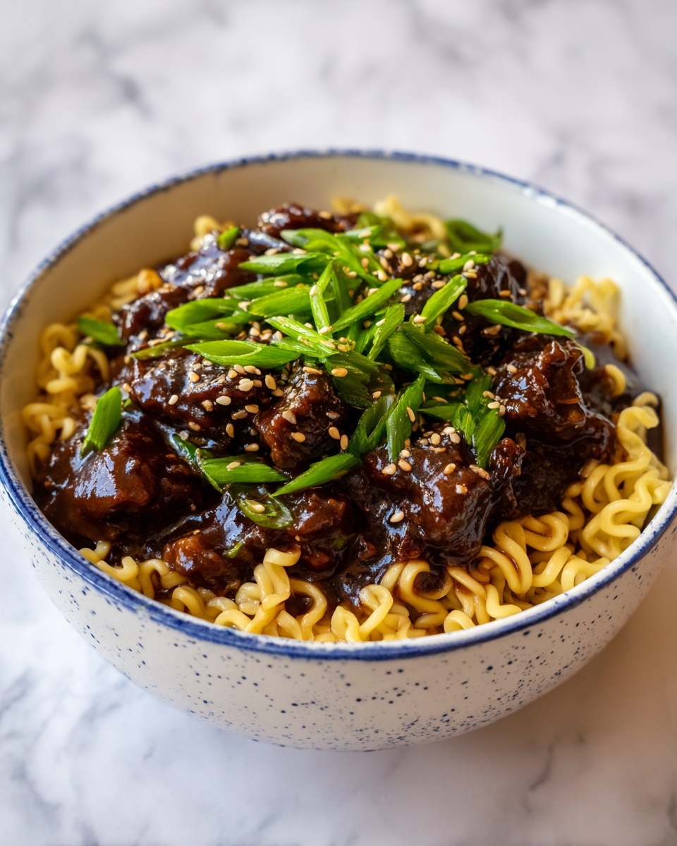 Honey Soy Crispy Beef and Noodles Recipe - Recipe Image