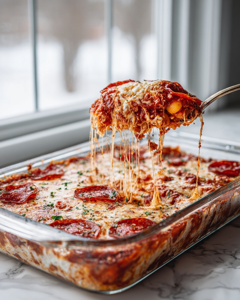 Tater Tot Pizza Casserole Recipe - Recipe Image