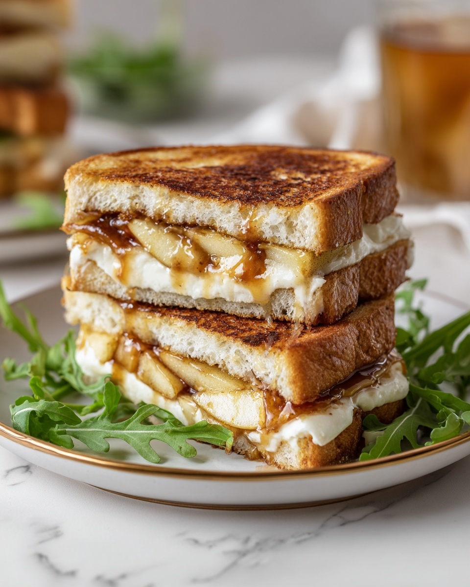 Cinnamon Sugar Brie and Apple Grilled Cheese Recipe - Recipe Image