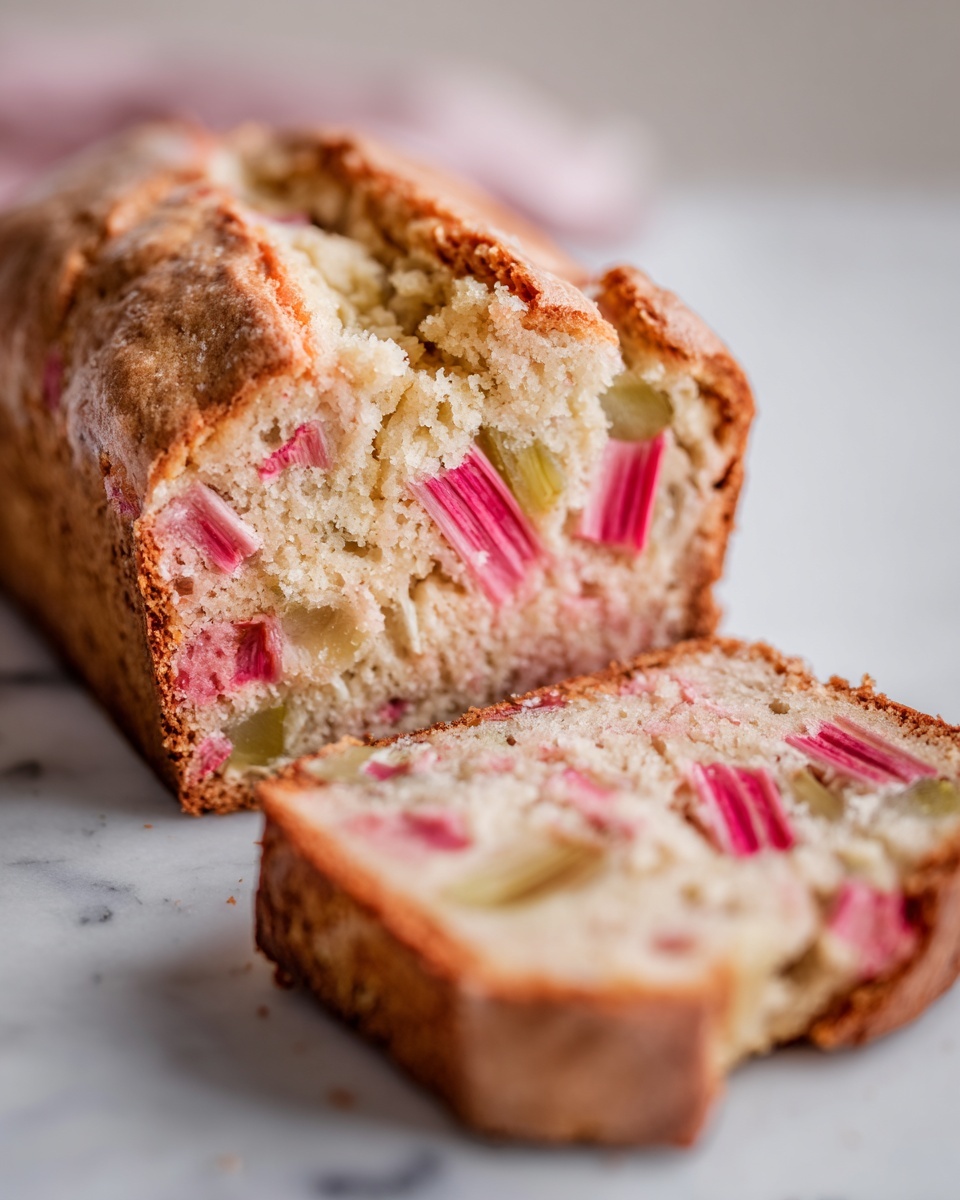 Rhubarb Bread with Orange Zest and Cinnamon Sugar Recipe - Recipe Image