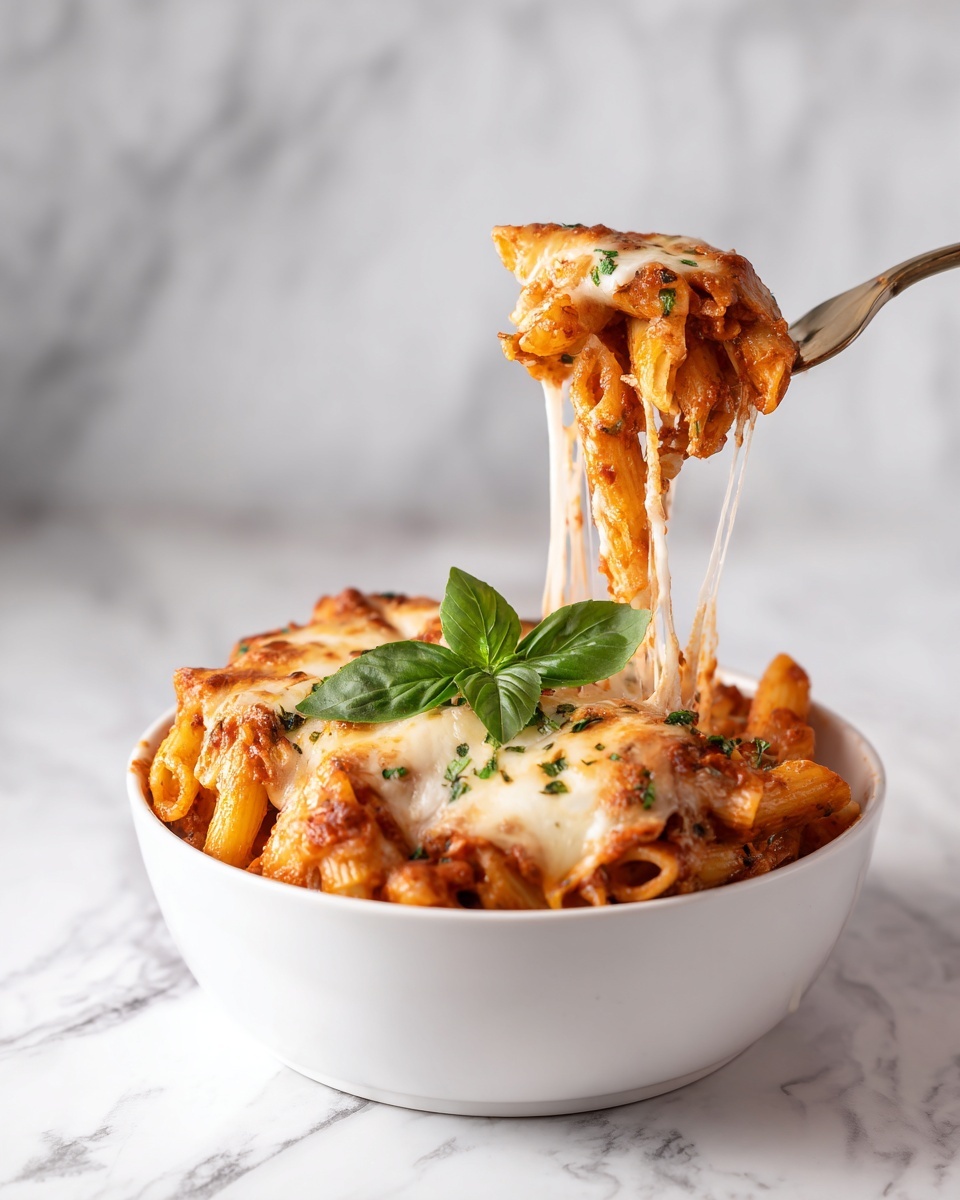 Three Cheese Baked Ziti Recipe - Recipe Image