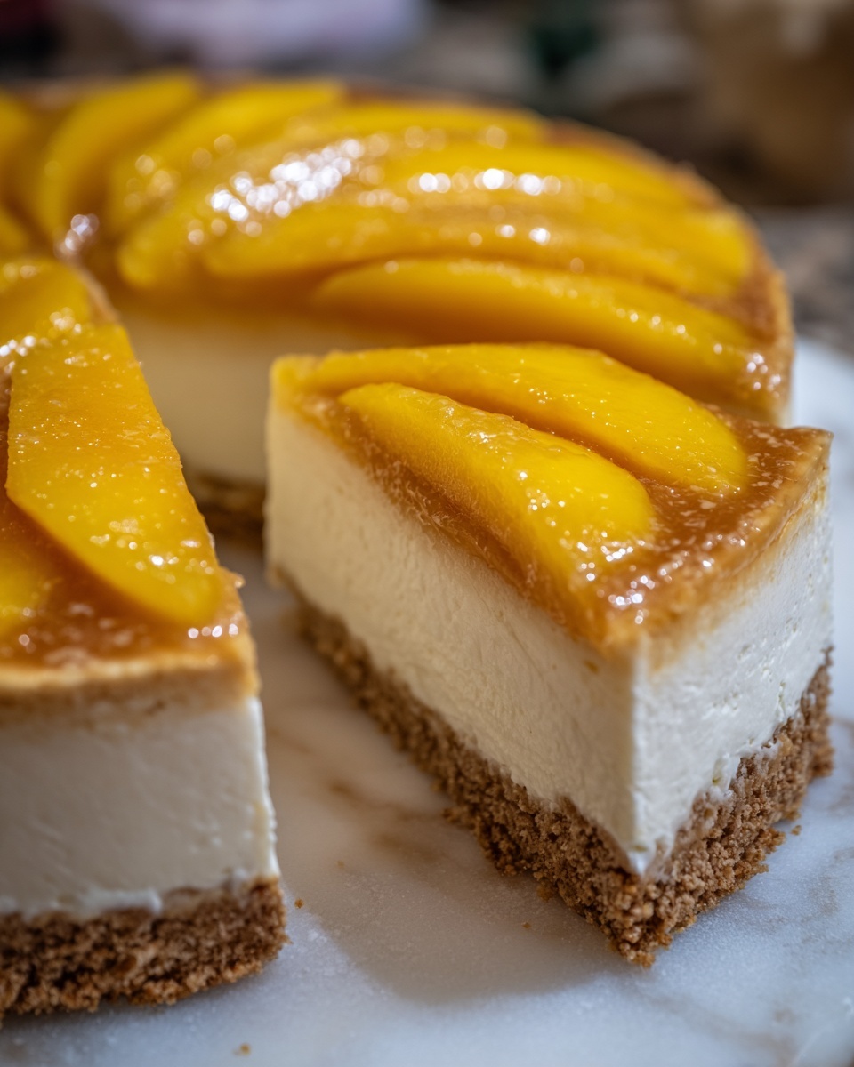 Southern Peach Cobbler Cheesecake Recipe - Recipe Image