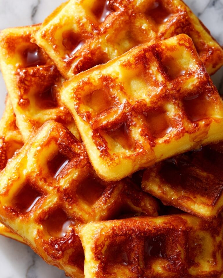 Cornbread Waffle Bites with Honey Butter Syrup Recipe