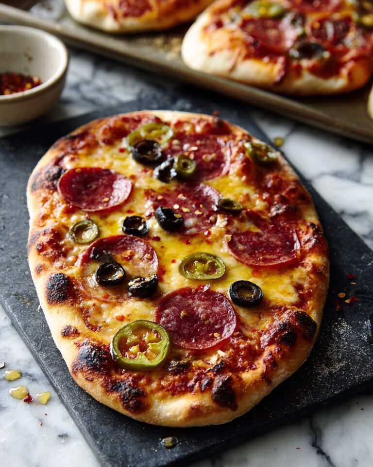 Hot Honey Garlic Flatbread Pizzas Recipe