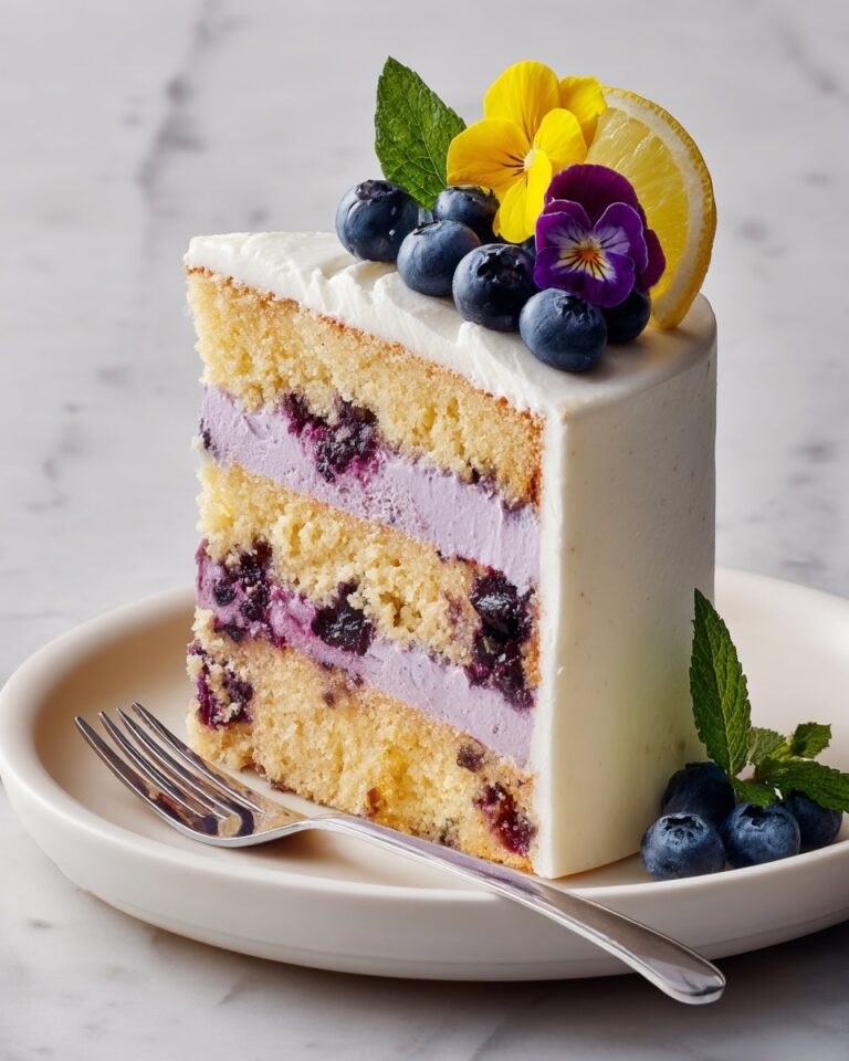 Lemon Blueberry Cheesecake Cake Recipe