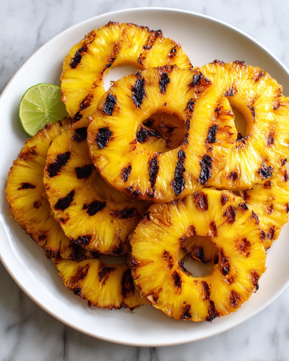 Grilled Pineapple with Brown Sugar, Lime, and Coconut Recipe - Recipe Image