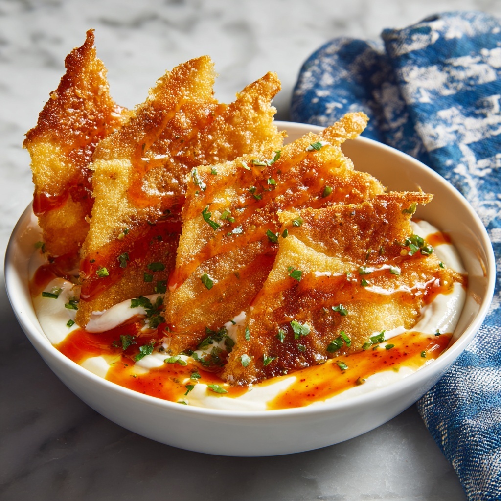 Crab Rangoon Dip with Crispy Wonton Chips Recipe - Recipe Image