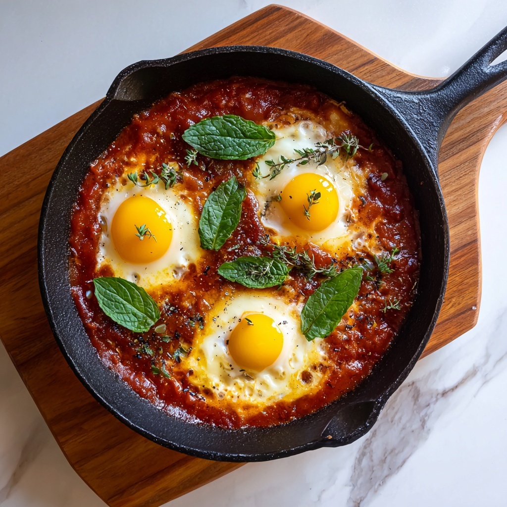 Baked Eggs with Tomatoes and Parmesan Recipe - Recipe Image