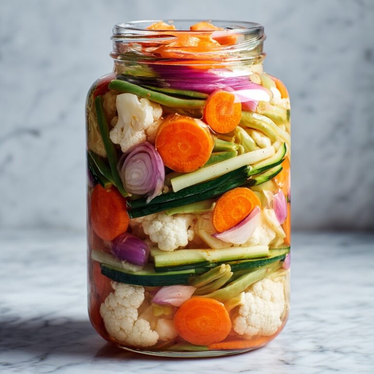 Crunchy Tangy Refrigerator Pickled Vegetables Recipe