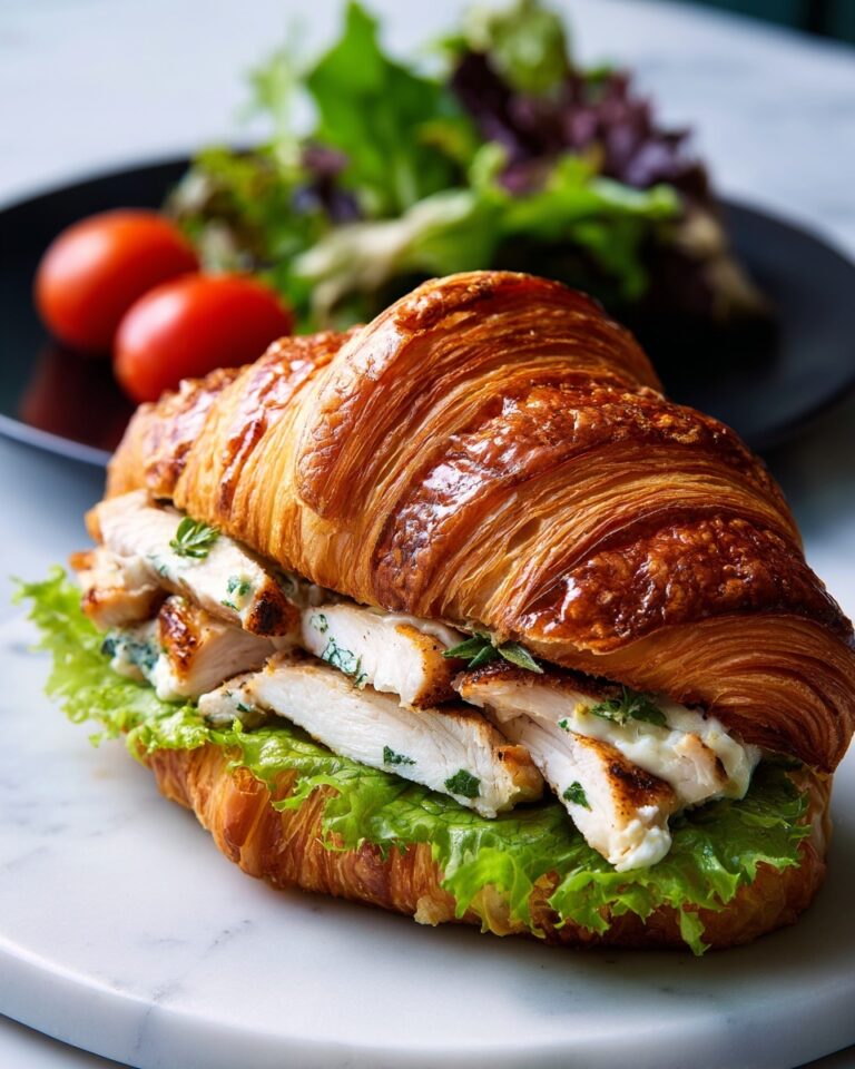 Chicken Caesar Croissant Sandwich Recipe