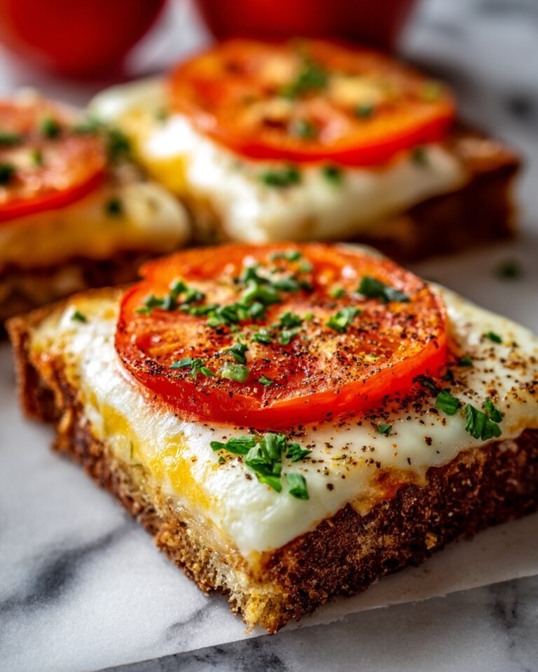 Garlic & Cheese Tomato Toast Recipe