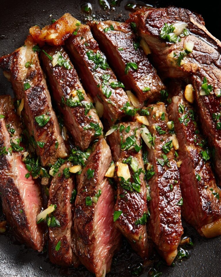 Garlic Butter Skillet Flank Steak Oven Recipe