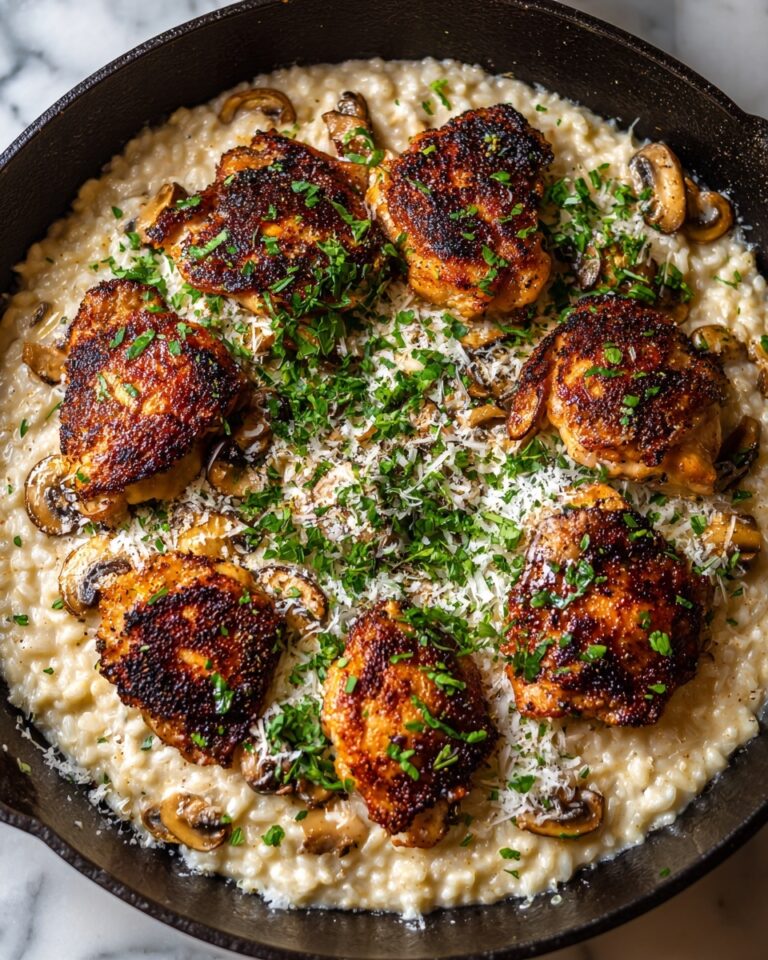 One-Pan Creamy Parmesan Chicken & Rice Recipe