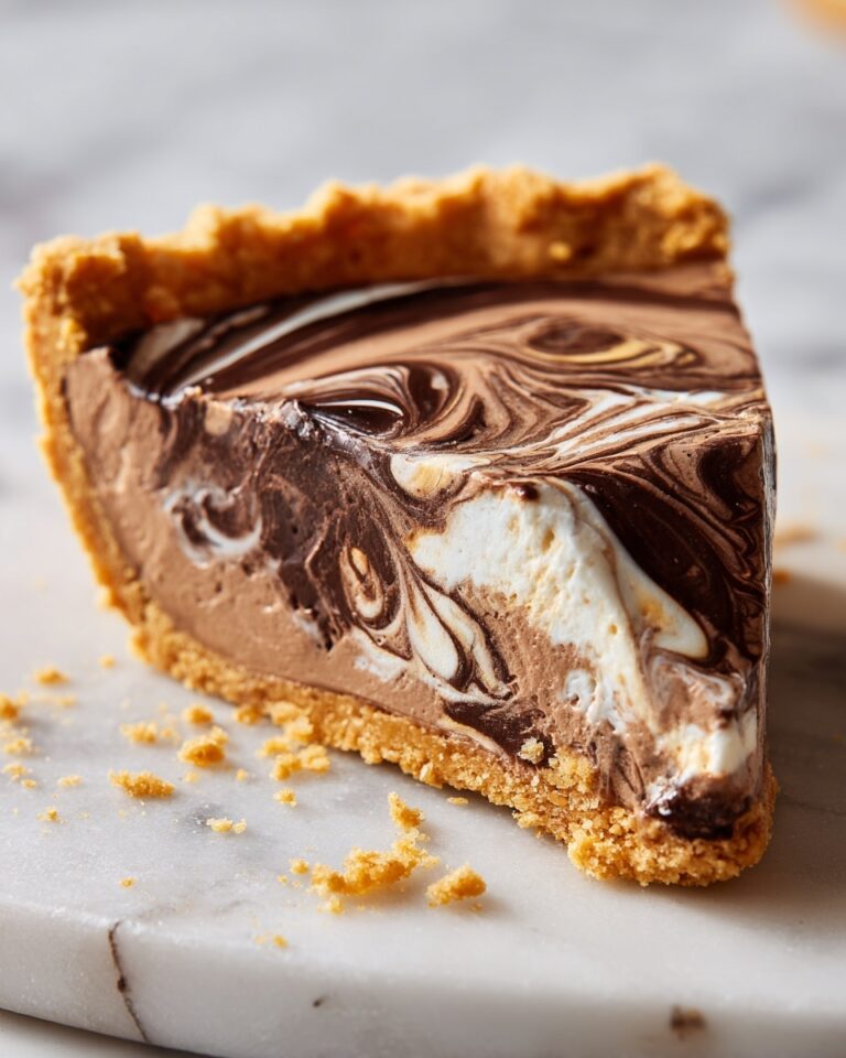 No-Bake Chocolate Peanut Butter Swirl Pie Recipe