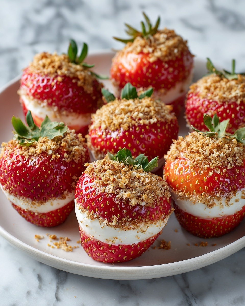 Cheesecake Deviled Strawberries Recipe - Recipe Image