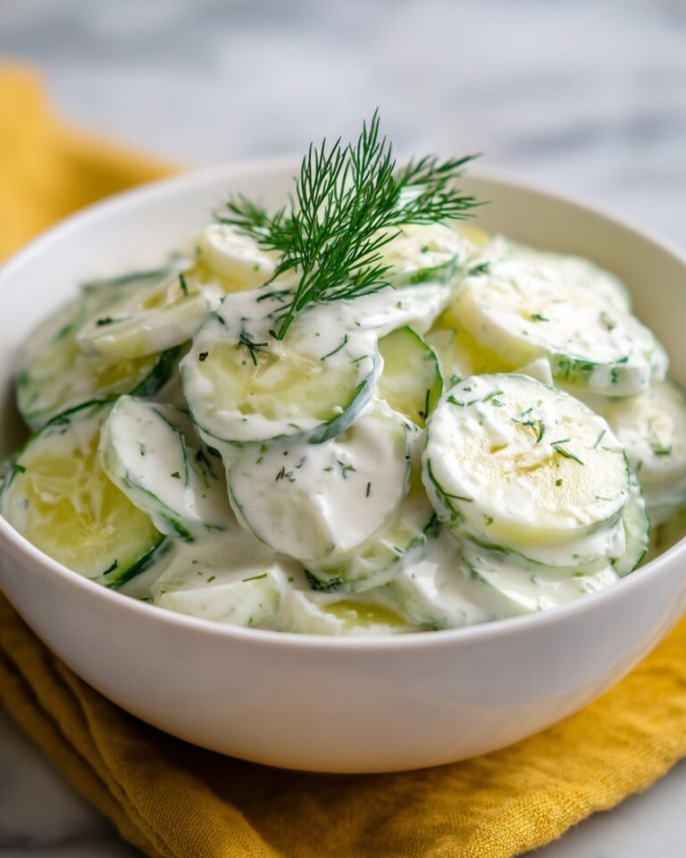 Dad’s Creamy Cucumber Salad Recipe