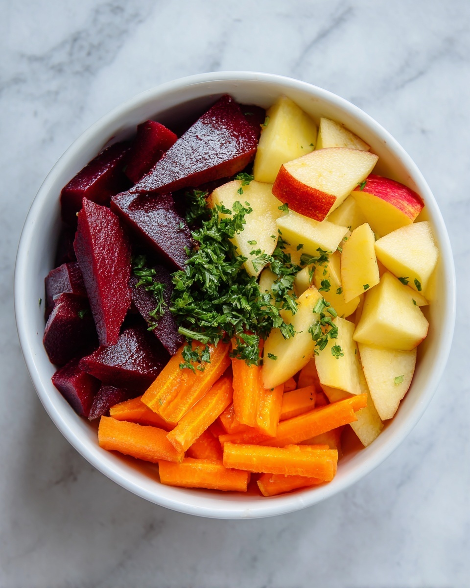 Raw Beet Salad with Apples and Carrots Recipe - Recipe Image