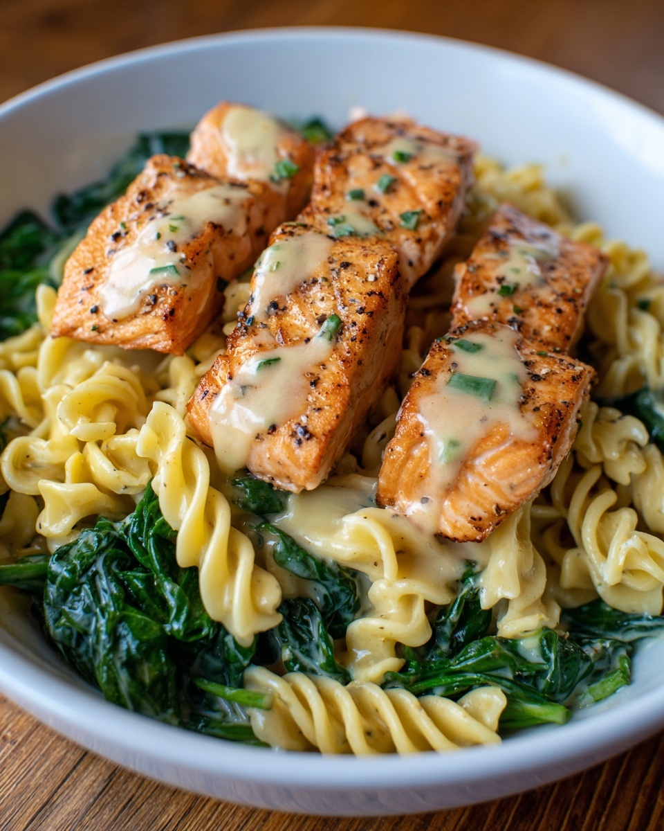 Creamy Salmon Florentine Recipe - Recipe Image