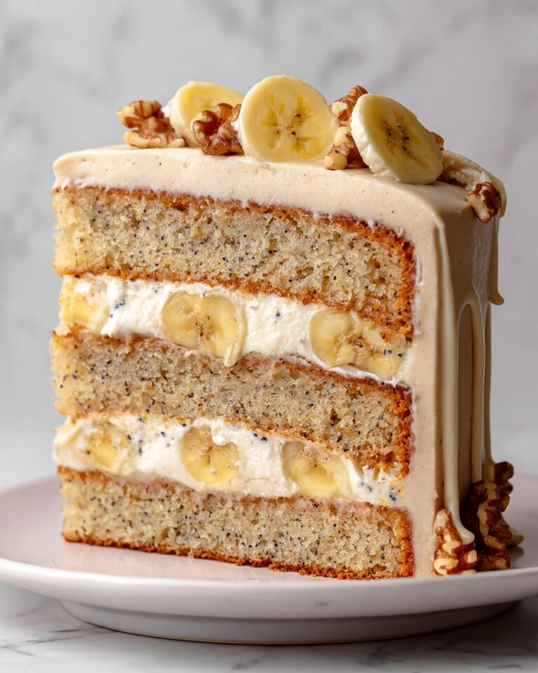 Heavenly Banana Walnut Cream Cake Recipe