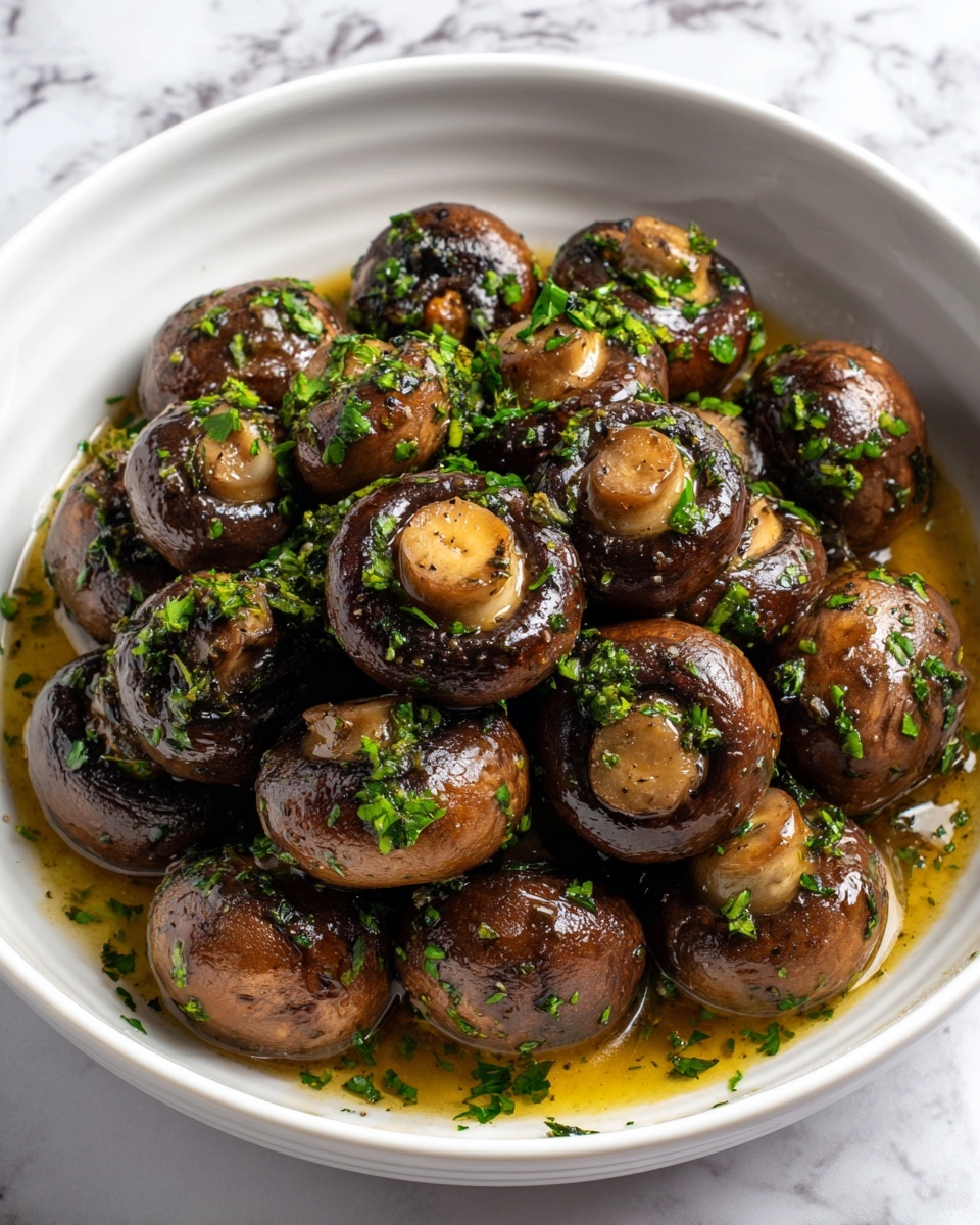 Balsamic Soy Roasted Garlic Mushrooms Recipe - Recipe Image